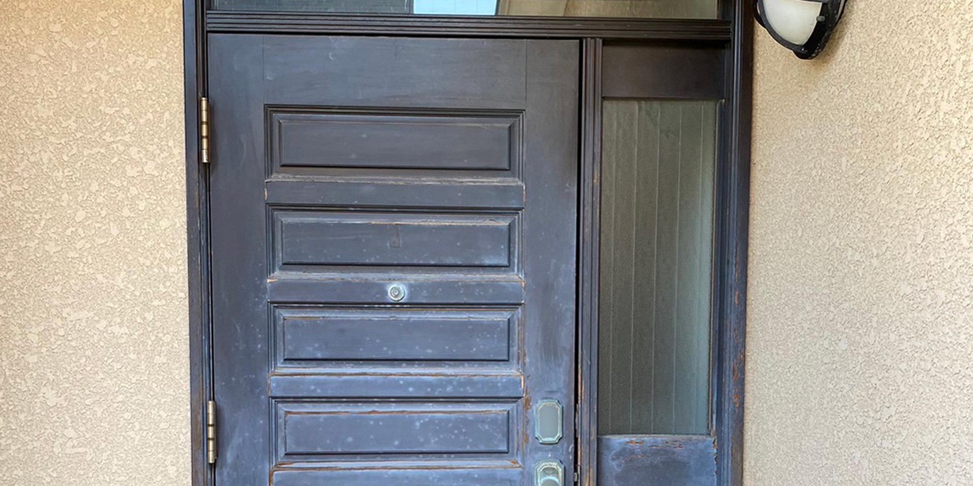 福岡県福岡市西区 M様邸【木製玄関ドア塗装】着工