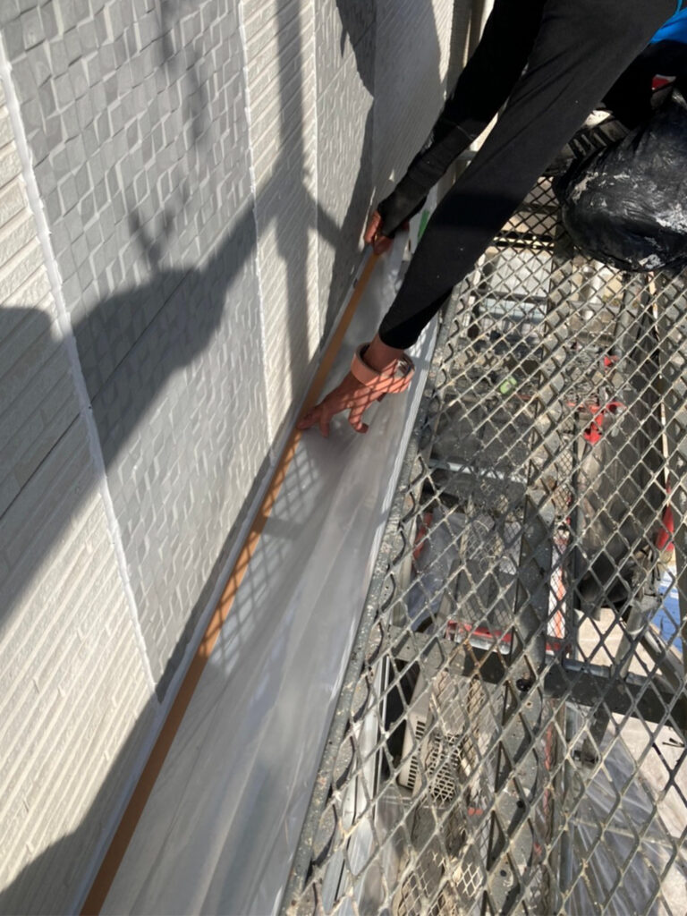 福岡県福岡市 H様邸【住宅塗装】作業工程:各所養生 写真2