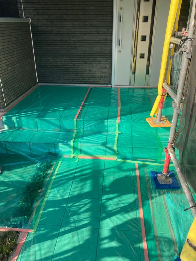 福岡県福岡市 H様邸【住宅塗装】作業工程:各所養生 写真6