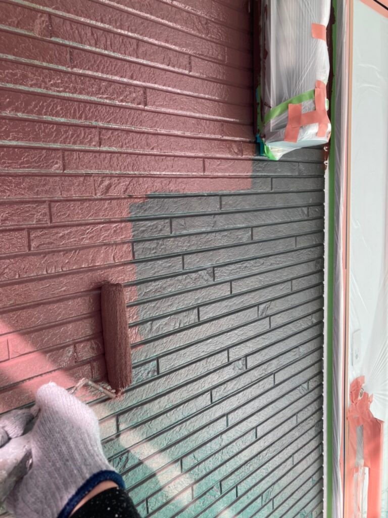福岡県福岡市 H様邸【住宅塗装】作業工程:外壁塗装・中塗り 写真10