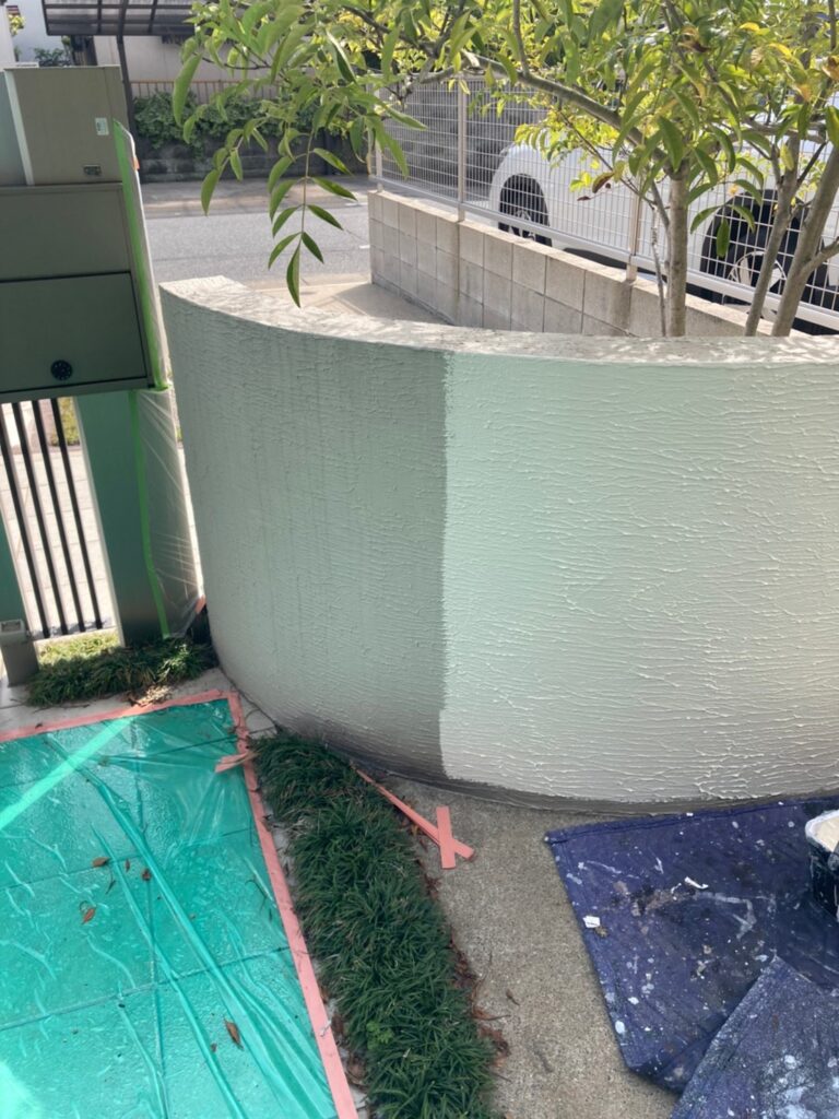 福岡県福岡市 H様邸【住宅塗装】作業工程:塀塗装① 写真20