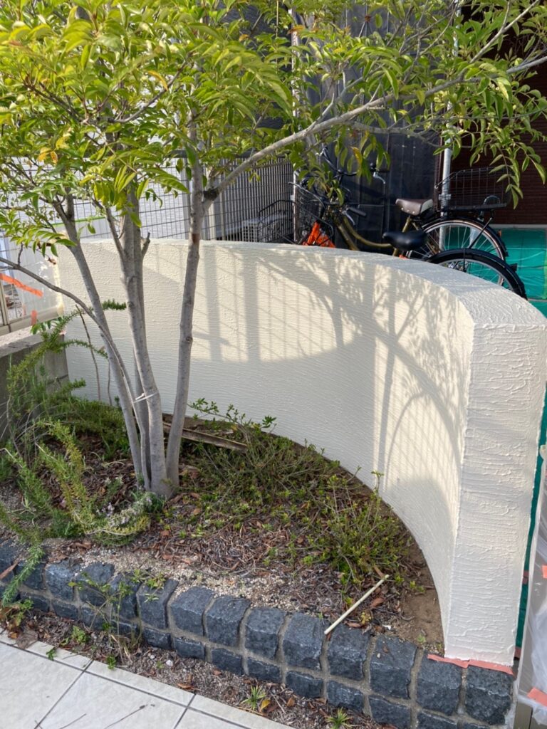 福岡県福岡市 H様邸【住宅塗装】作業工程:塀塗装② 写真2