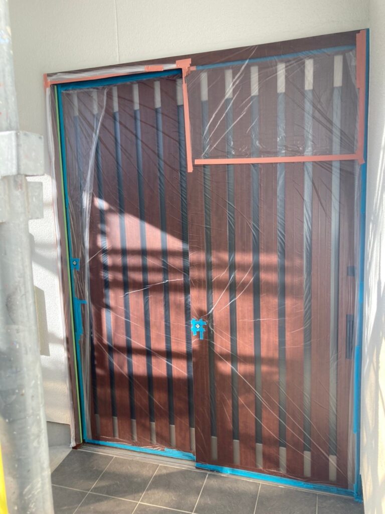 福岡県福岡市 K様邸【住宅塗装】作業工程:外壁目地処理と各所養生 写真11