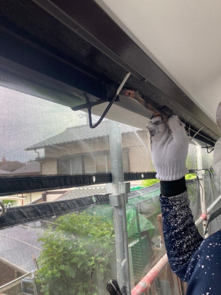 福岡県福岡市 K様邸【住宅塗装】作業工程:付帯塗装① 写真8