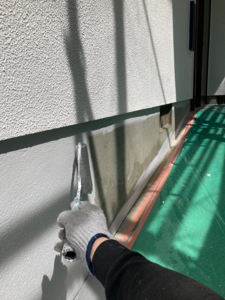 福岡県福岡市 K様邸【住宅塗装】作業工程:付帯塗装②と基礎巾木塗装 写真12