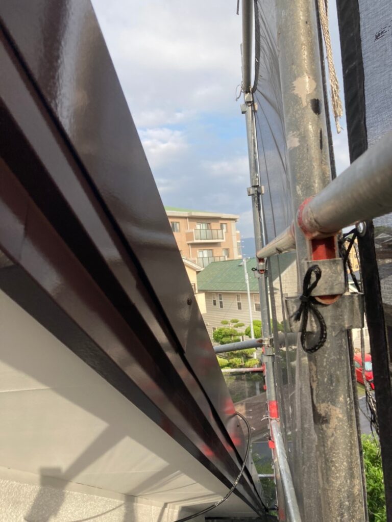 福岡県福岡市 K様邸【住宅塗装】作業工程:付帯塗装②と基礎巾木塗装 写真6