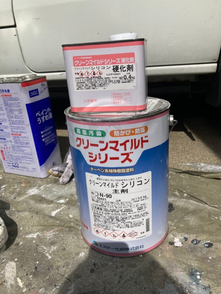 福岡県福岡市 K様邸【住宅塗装】作業工程:付帯塗装③とベランダ防水塗装 写真1