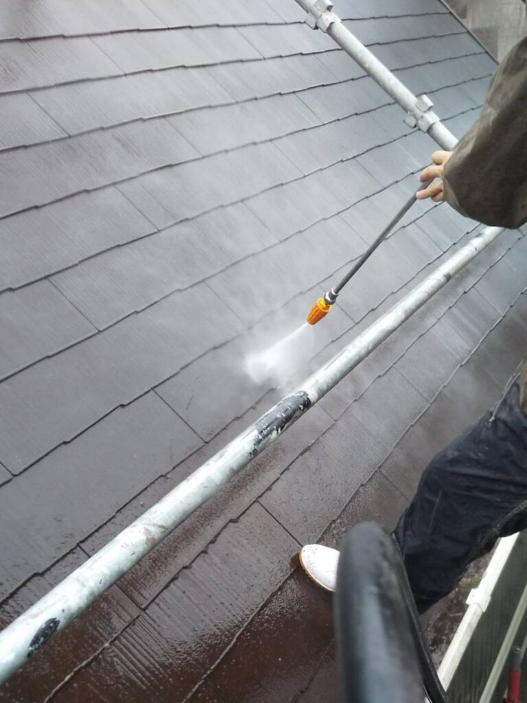 福岡県那珂川市 M様邸【住宅塗装】作業工程:高圧洗浄 写真2