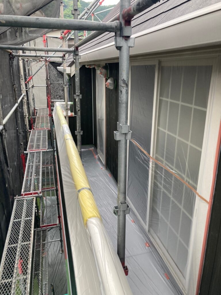福岡県那珂川市 M様邸【住宅塗装】作業工程:各所養生 写真3