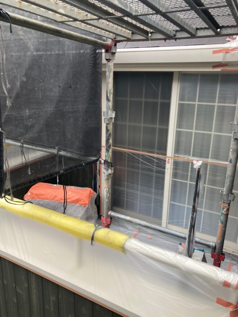 福岡県那珂川市 M様邸【住宅塗装】作業工程:各所養生 写真5