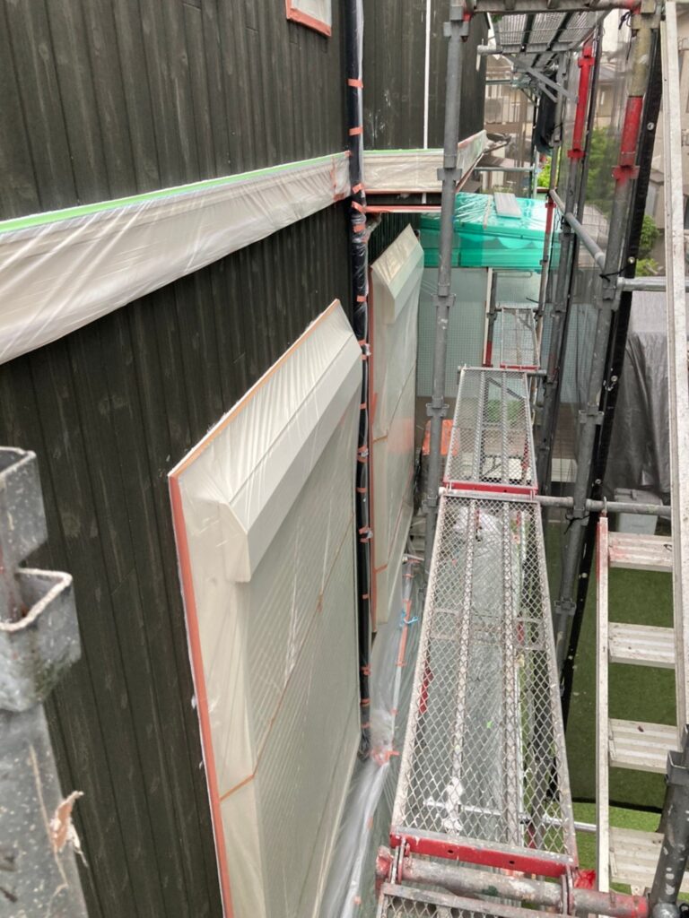 福岡県那珂川市 M様邸【住宅塗装】作業工程:各所養生 写真6