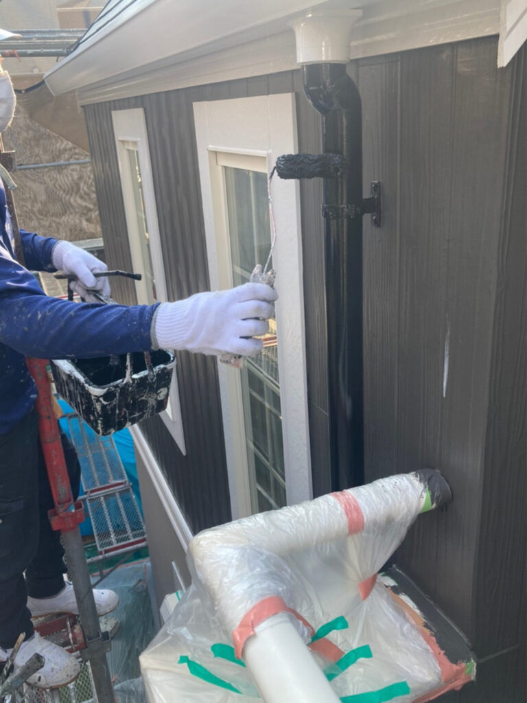 福岡県那珂川市 M様邸【住宅塗装】作業工程:付帯塗装2回目 写真8