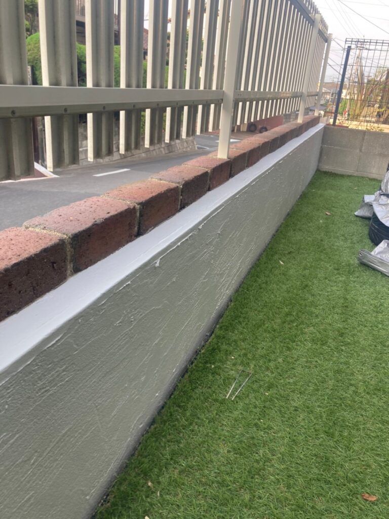 福岡県那珂川市 M様邸【住宅塗装】作業工程:塀塗装 写真7