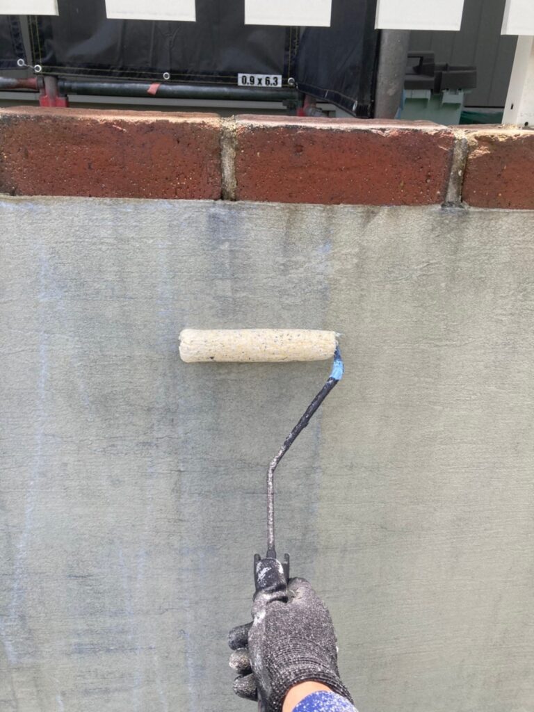 福岡県那珂川市 M様邸【住宅塗装】作業工程:塀塗装 写真2