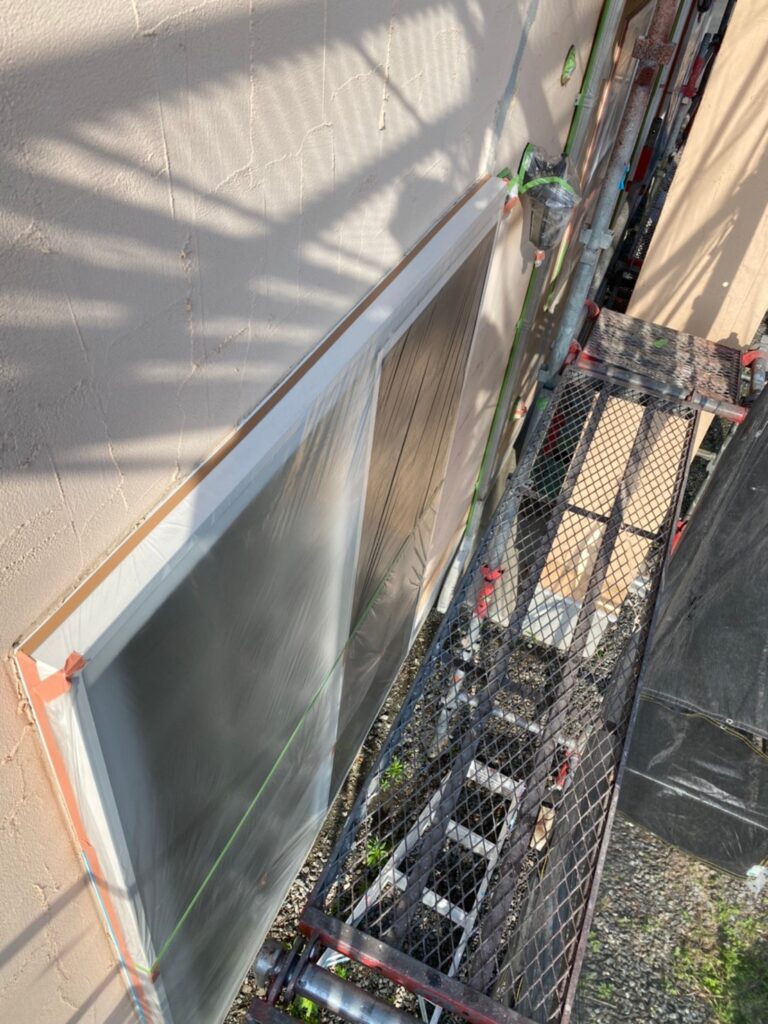 福岡県飯塚市 O様邸【住宅塗装】作業工程:各所養生 写真10