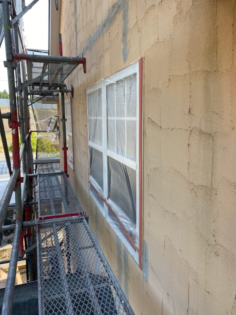 福岡県飯塚市 O様邸【住宅塗装】作業工程:各所養生 写真2