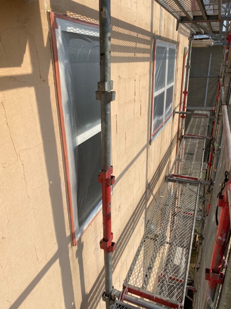 福岡県飯塚市 O様邸【住宅塗装】作業工程:各所養生 写真4