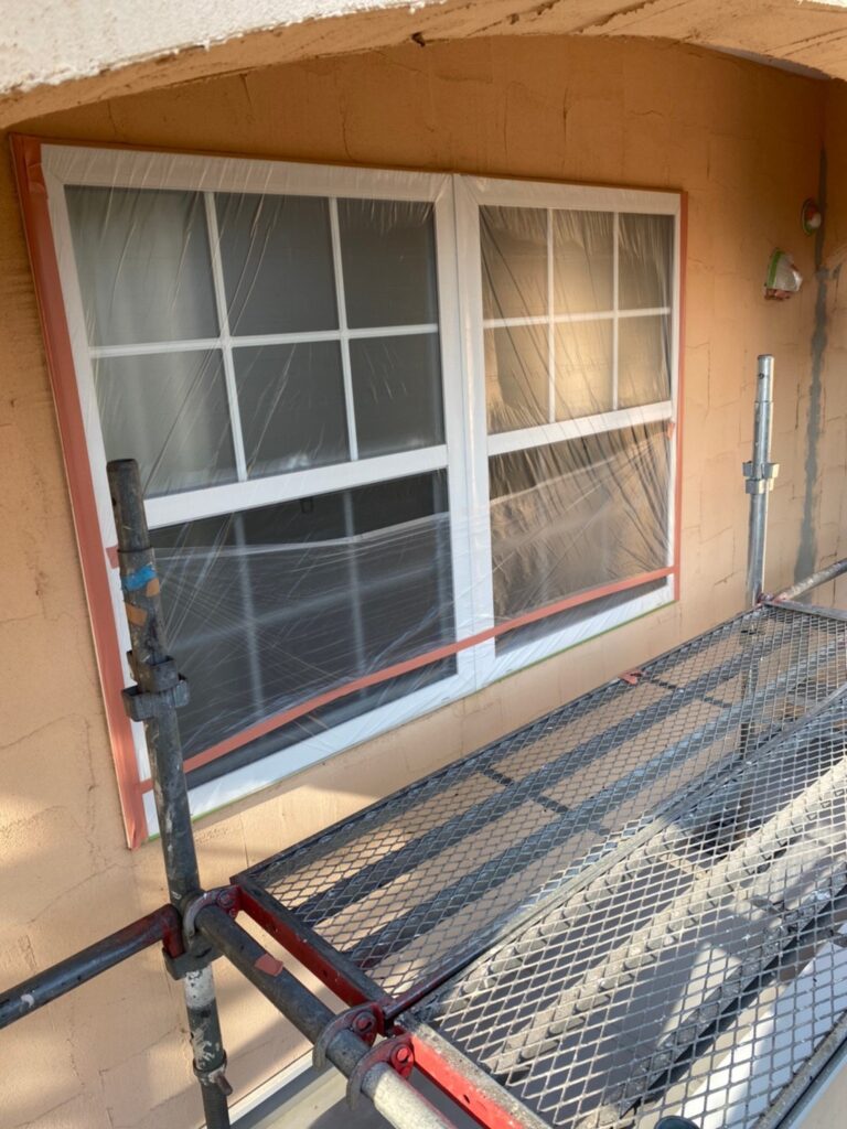 福岡県飯塚市 O様邸【住宅塗装】作業工程:各所養生 写真6