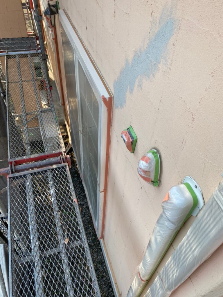 福岡県飯塚市 O様邸【住宅塗装】作業工程:各所養生 写真8