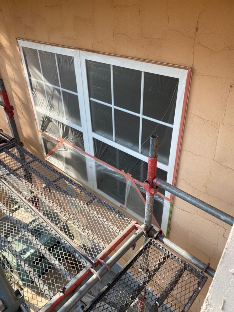 福岡県飯塚市 O様邸【住宅塗装】作業工程:各所養生 写真9