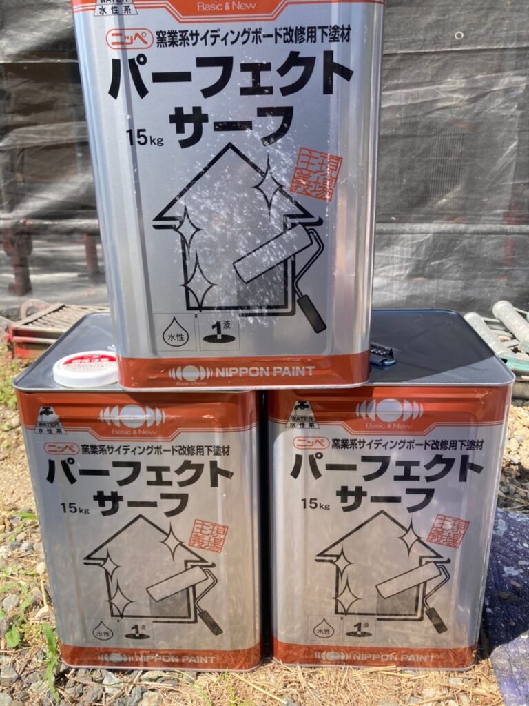 福岡県飯塚市 O様邸【住宅塗装】作業工程:外壁塗装の下塗り2回目 写真1