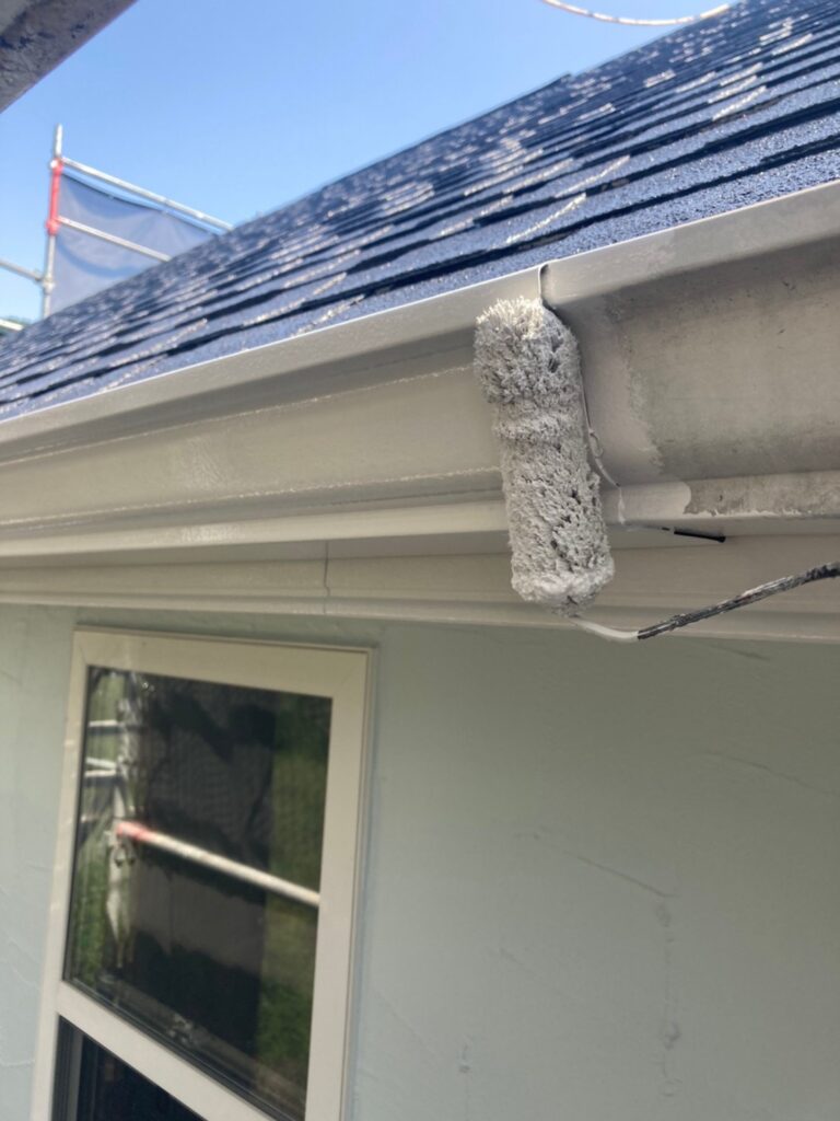 福岡県飯塚市 O様邸【住宅塗装】作業工程:付帯塗装① 写真2