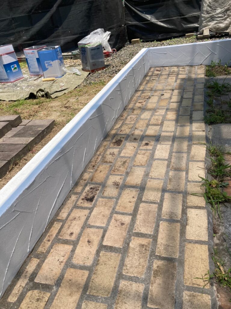 福岡県飯塚市 O様邸【住宅塗装】作業工程:塀塗装 写真5