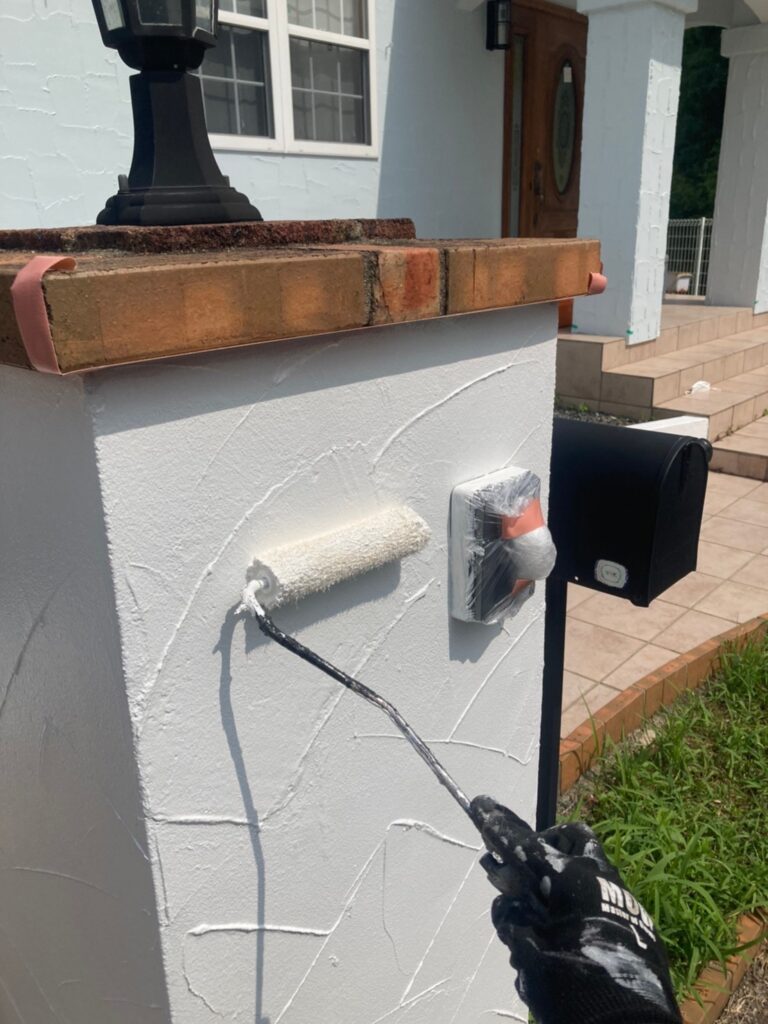 福岡県飯塚市 O様邸【住宅塗装】作業工程:塀塗装 写真7