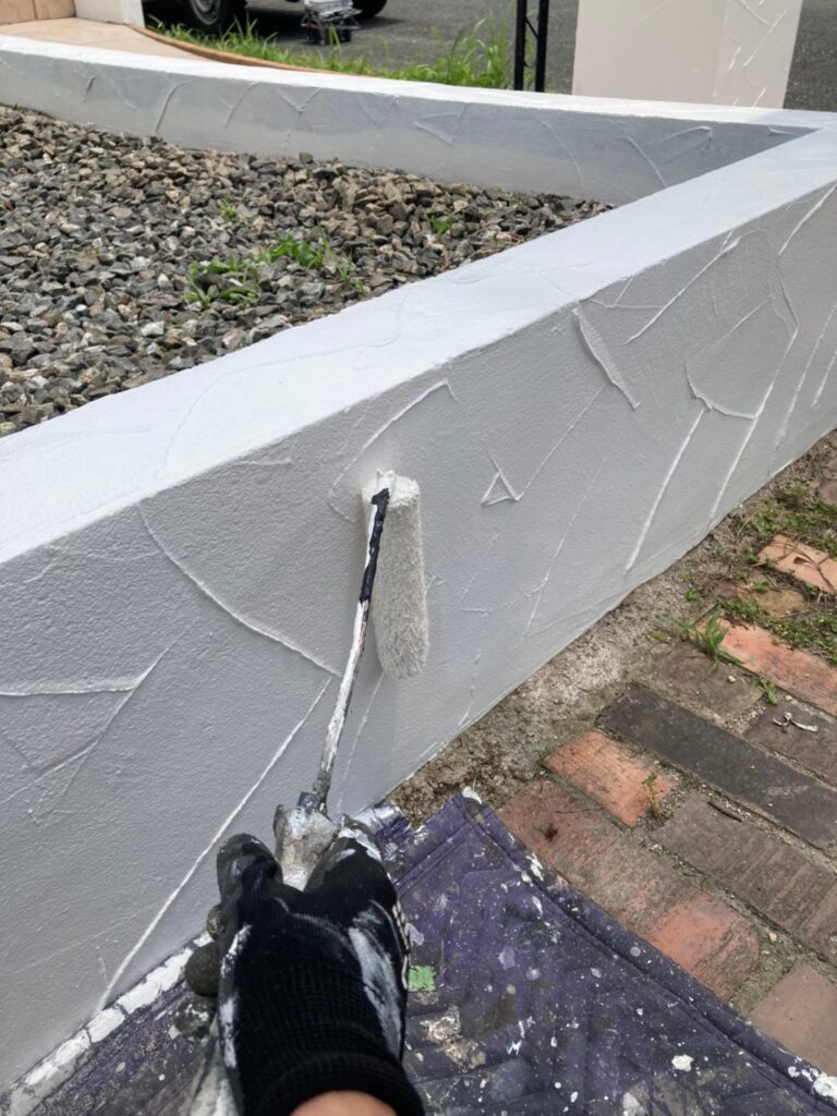 福岡県飯塚市 O様邸【住宅塗装】作業工程:塀塗装 写真8