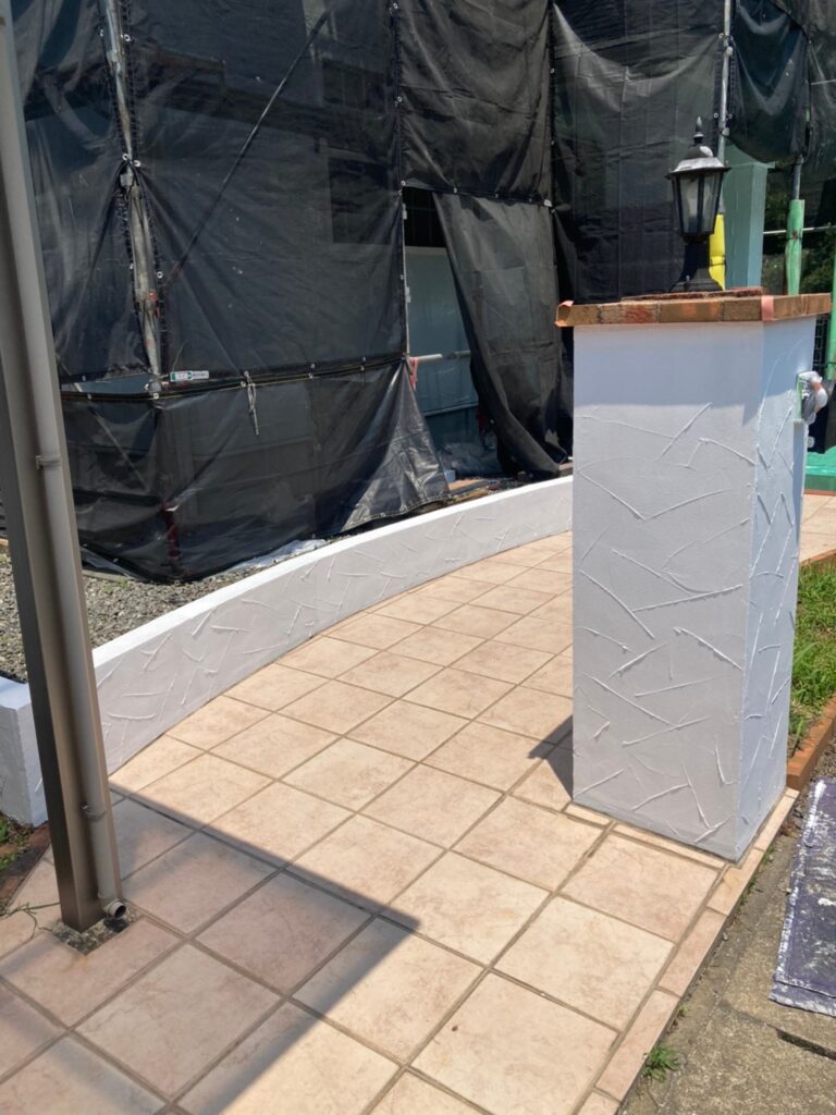 福岡県飯塚市 O様邸【住宅塗装】作業工程:塀塗装 写真11