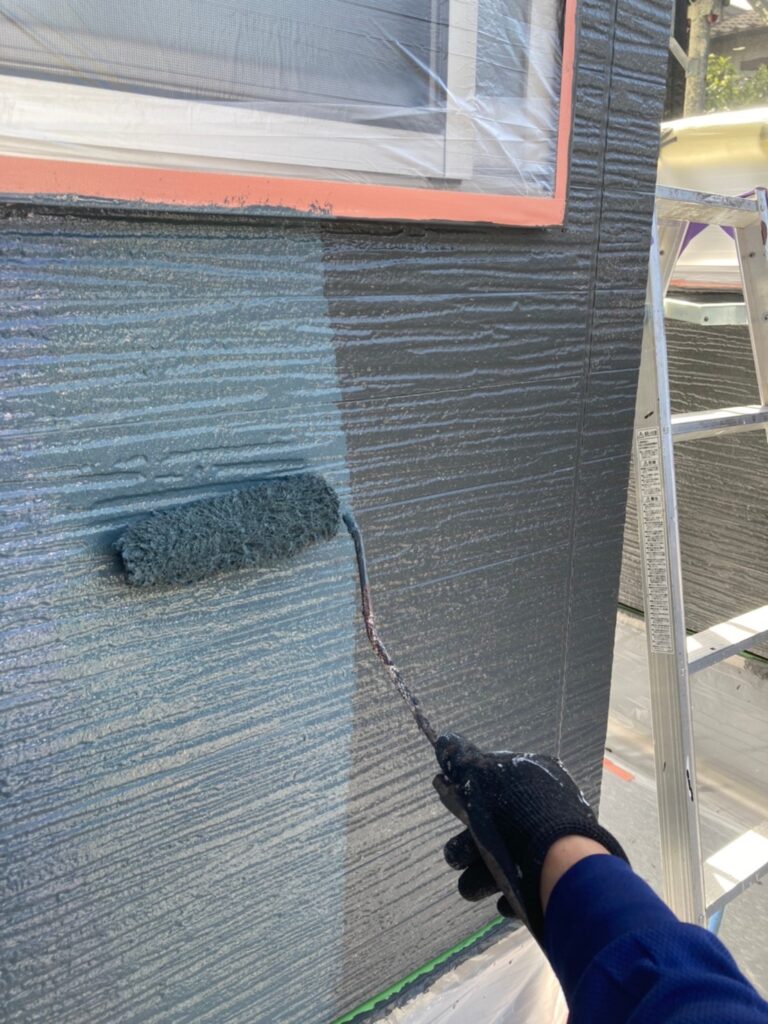 福岡県太宰府市 J様邸【住宅塗装】作業工程:外壁塗装 上塗り 写真20