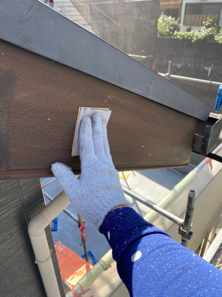 福岡県太宰府市 J様邸【住宅塗装】作業工程:付帯塗装 写真2