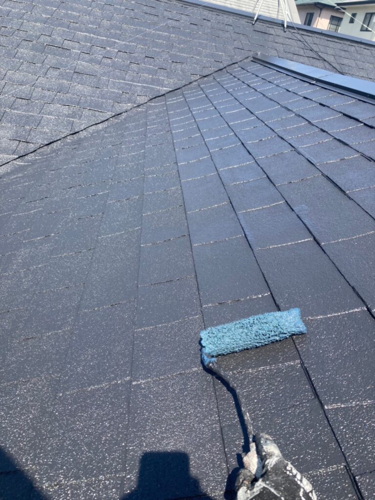 福岡県太宰府市 J様邸【住宅塗装】作業工程:屋根塗装 上塗り 写真20