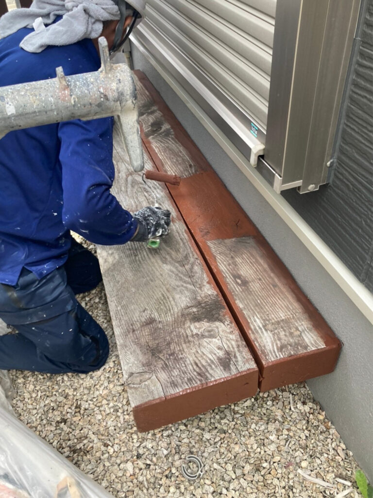 福岡県太宰府市 J様邸【住宅塗装】作業工程:木部塗装 写真2