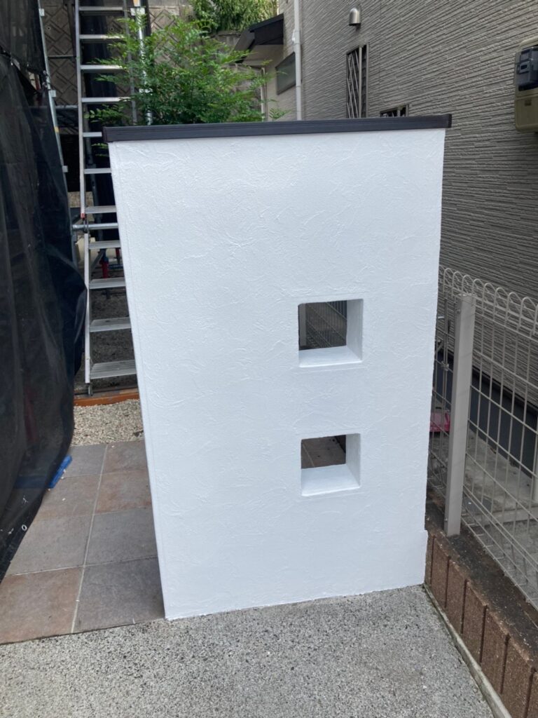 福岡県太宰府市 J様邸【住宅塗装】作業工程:基礎巾木塗装 塀塗装 写真17