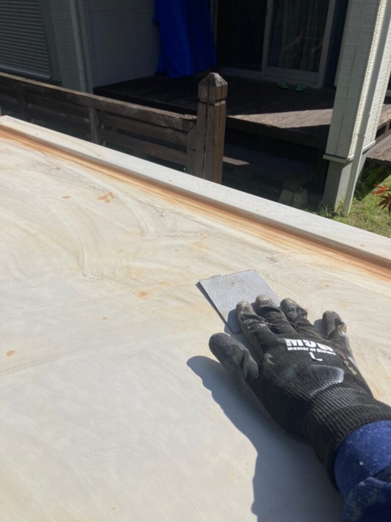 福岡県太宰府市 J様邸【住宅塗装】作業工程:物置塗装 タッチアップ 清掃 写真1