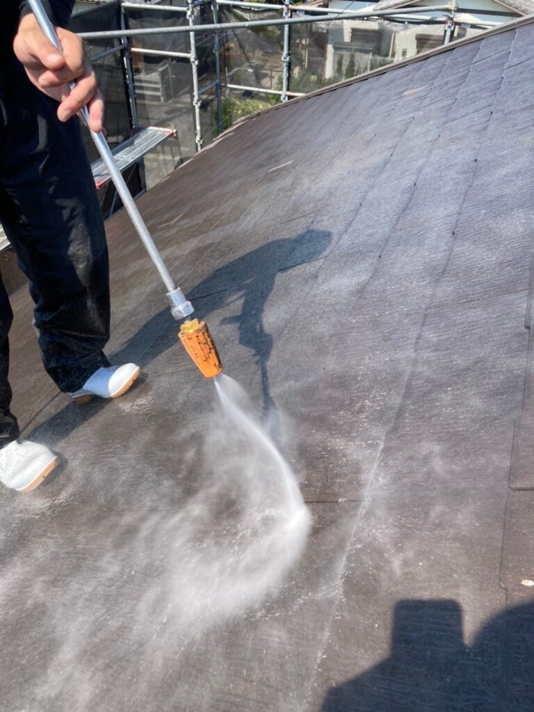 福岡県小郡市 I様邸【住宅塗装】作業工程:高圧洗浄 写真4