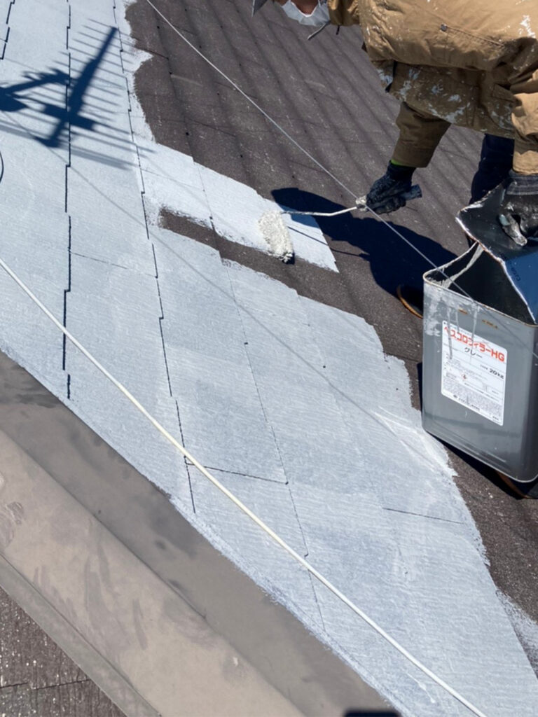 福岡県小郡市 I様邸【住宅塗装】作業工程:屋根塗装 写真2