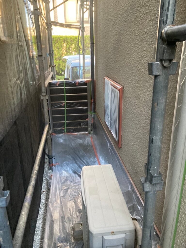 福岡県福岡市 N様邸【住宅塗装】作業工程:各所養生 写真8