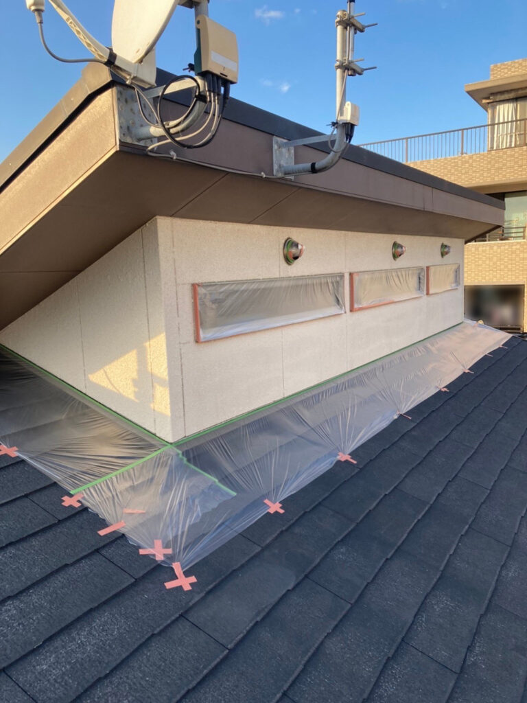 福岡県福岡市 N様邸【住宅塗装】作業工程:各所養生 写真4