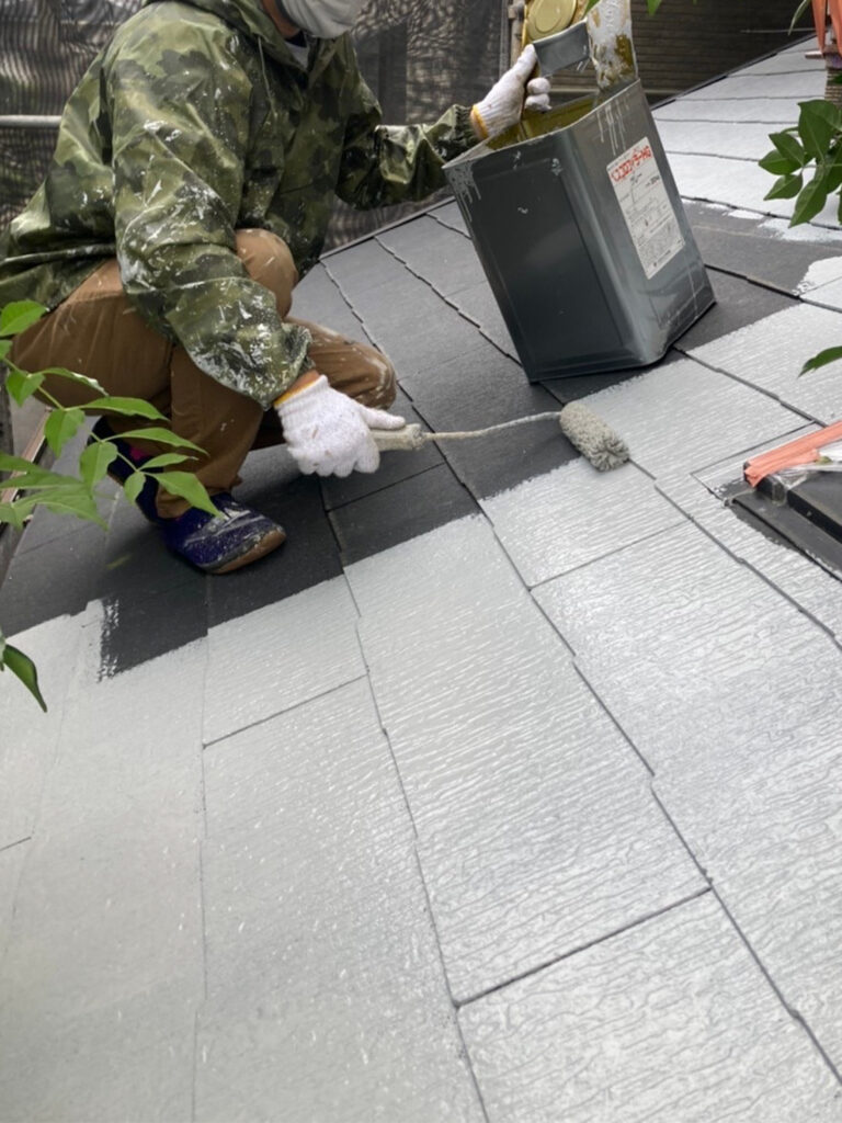 福岡県福岡市 N様邸【住宅塗装】作業工程:屋根塗装 写真4