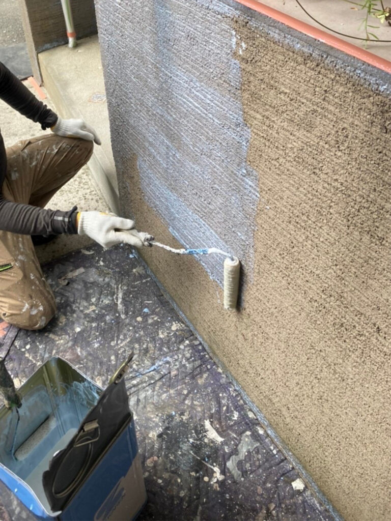 福岡県福岡市 N様邸【住宅塗装】作業工程:塀塗装 写真2