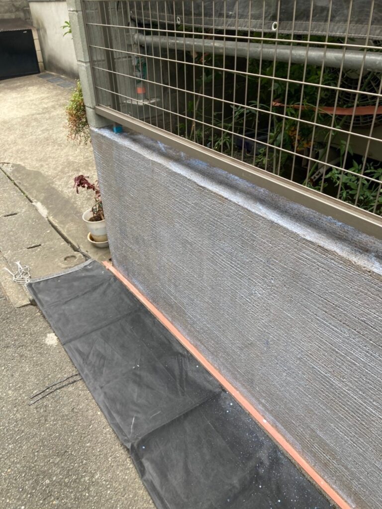 福岡県福岡市 N様邸【住宅塗装】作業工程:塀塗装 写真4