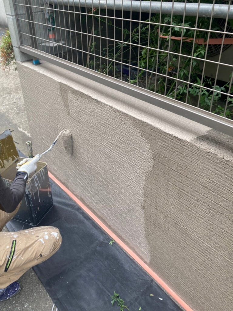 福岡県福岡市 N様邸【住宅塗装】作業工程:塀塗装 写真6