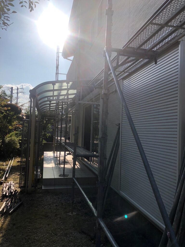 福岡県福岡市城南区 H様邸【住宅塗装】作業工程：足場組立 写真2