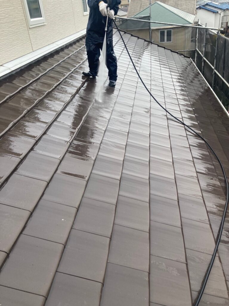福岡県福岡市城南区 H様邸【住宅塗装】作業工程：高圧洗浄 写真2