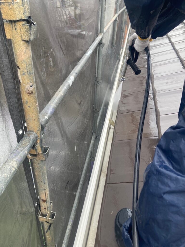 福岡県福岡市城南区 H様邸【住宅塗装】作業工程：高圧洗浄 写真4