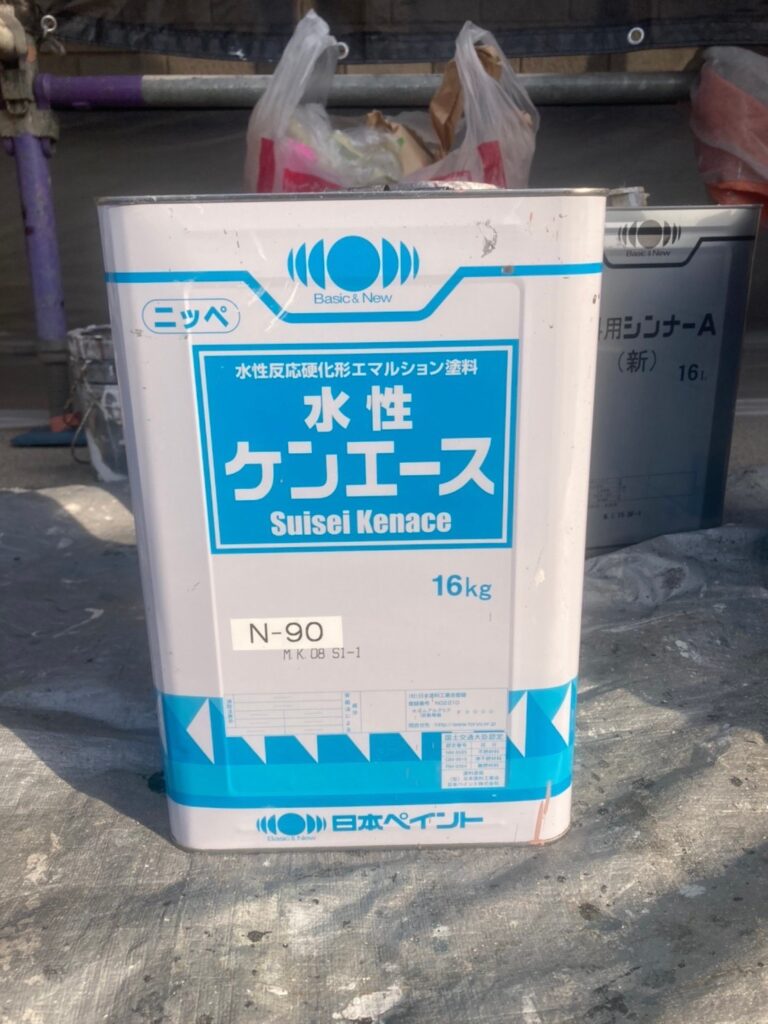 福岡県久留米市 F様邸【住宅塗装】作業工程：軒天塗装 写真1