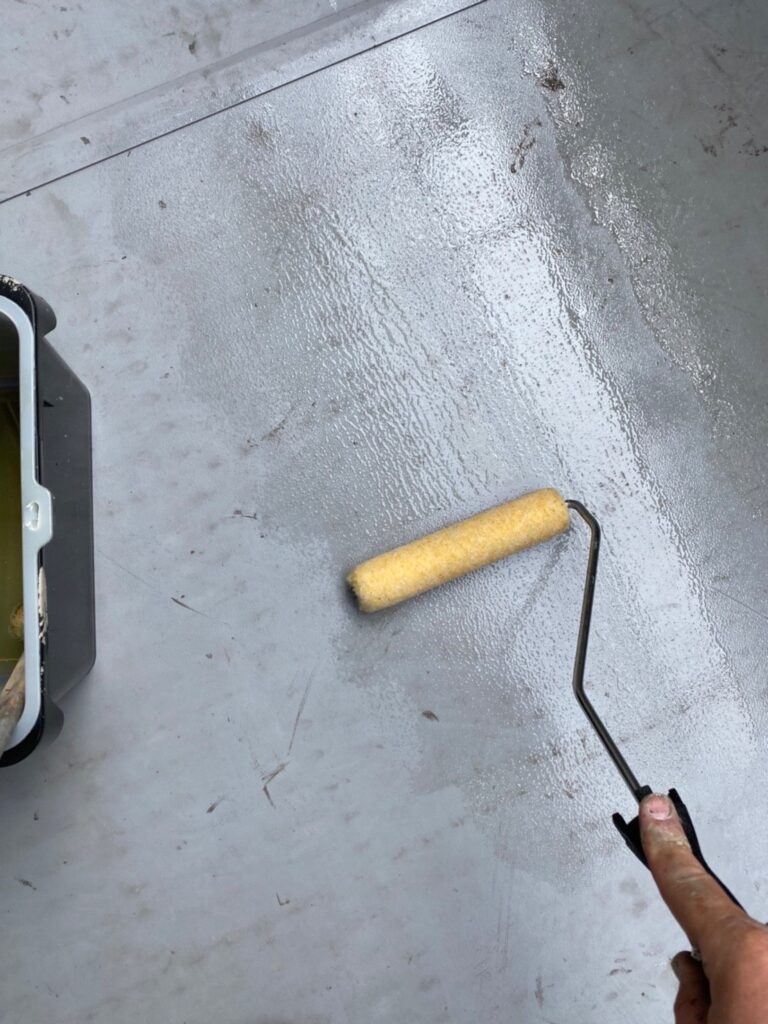 福岡県久留米市 F様邸【住宅塗装】作業工程：ベランダ防水塗装 写真2