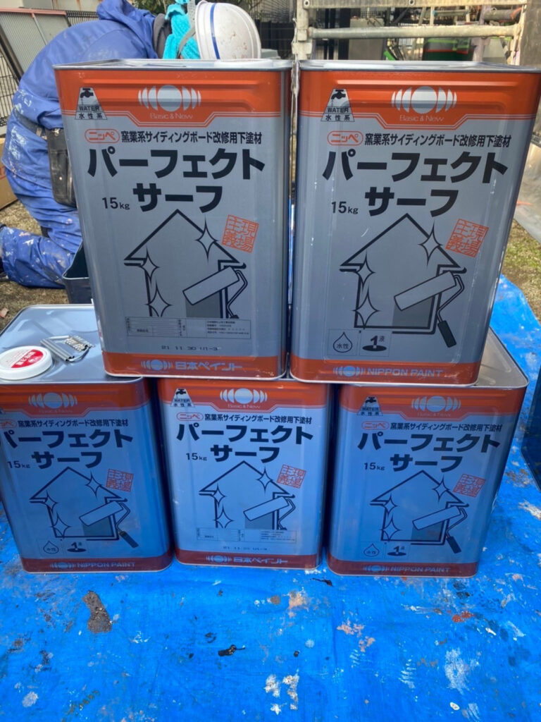 福岡県糟屋郡 N様邸【住宅塗装】作業工程：外壁塗装 写真1